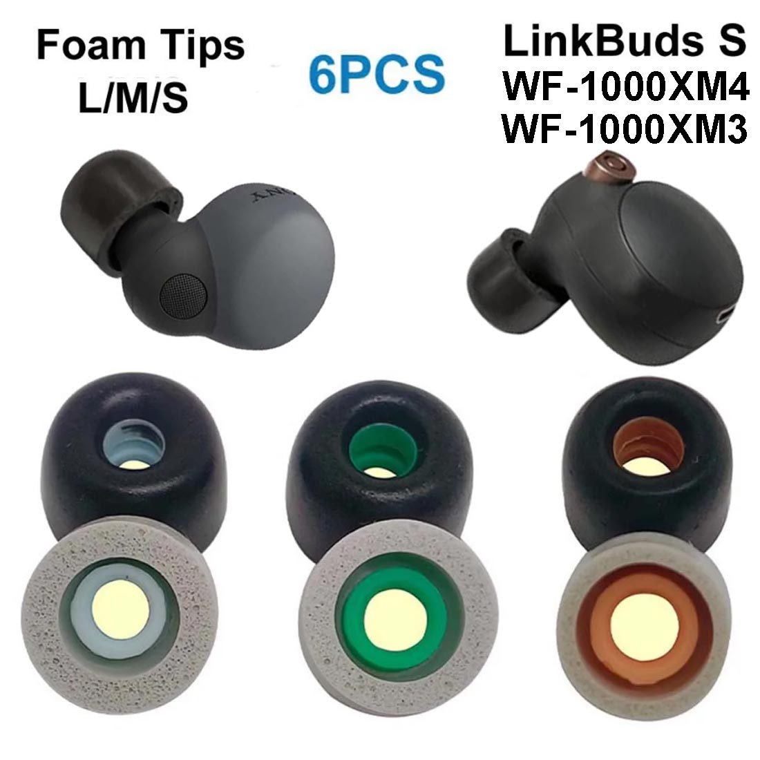 Earphone Foam Tip - Embouts d'oreille en mousse à mémoire