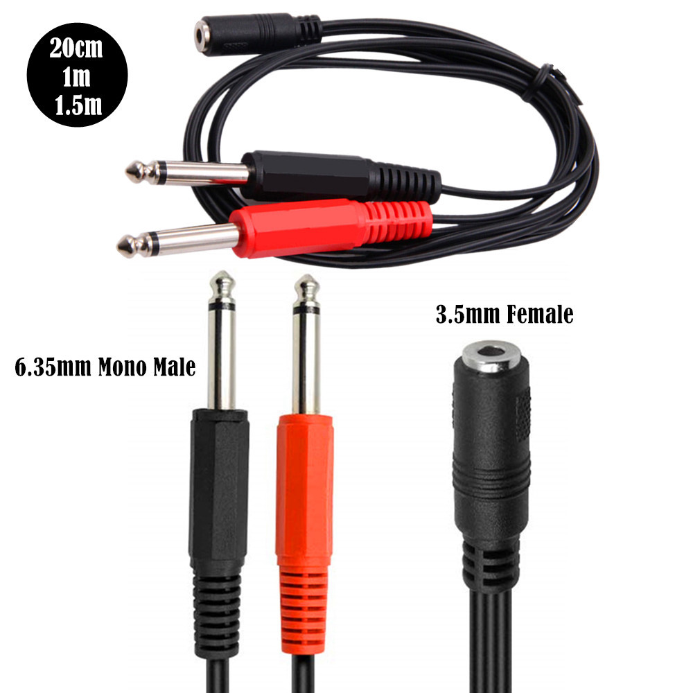 Cable Extension 3.5 - Câble adaptateur mâle 6.35 Mm vers