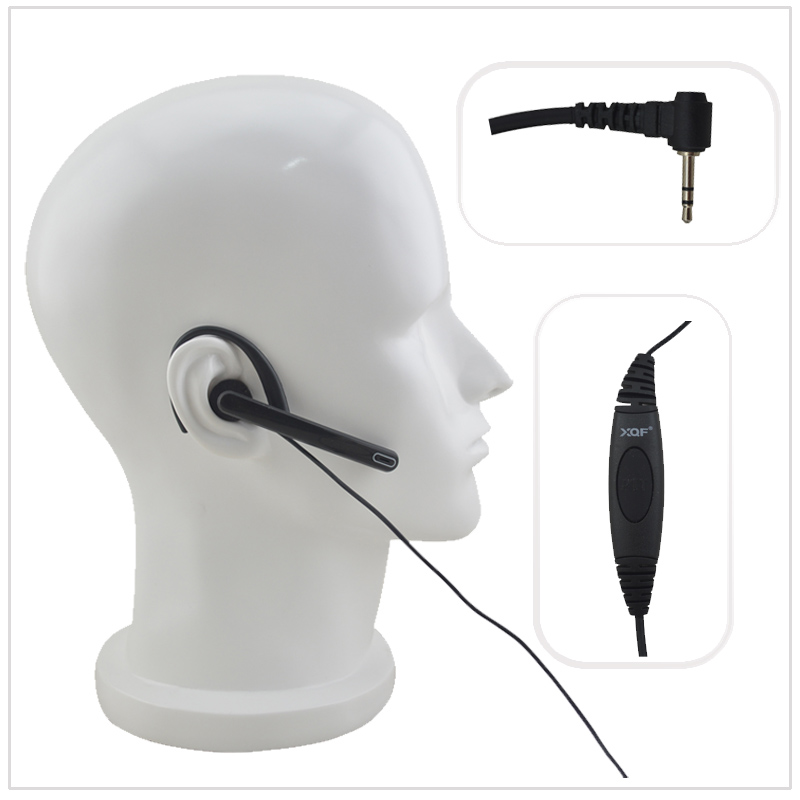 Wired Earphone Mic - Oreillettes Radio à fil unique, micro