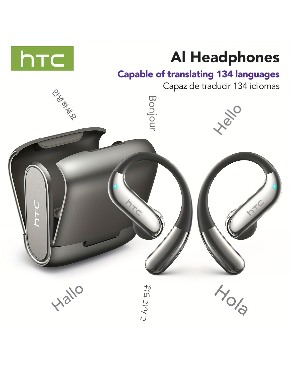 Usb C Earphone - Écouteurs Bluetooth à oreille ouverte HTC