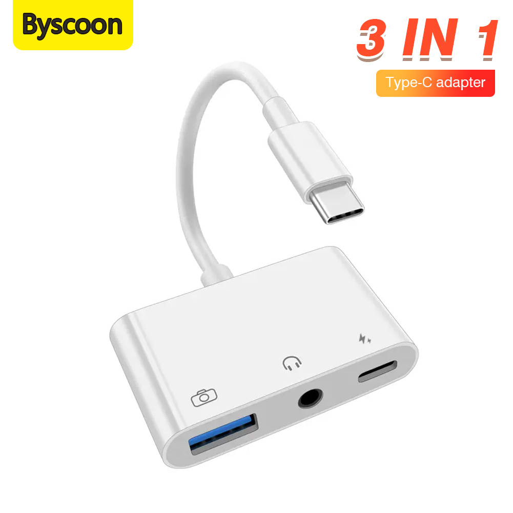 Earphone Splitter Jack - Adaptateur audio 3-en-1 USB-C vers prise