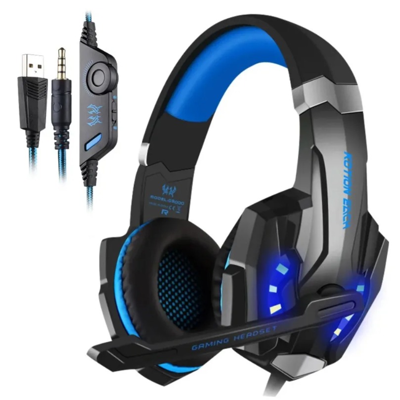 Wired Earphone Mic - Casque de jeu filaire stéréo à