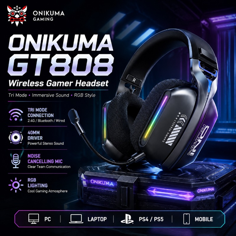 ONIKUMA GT808 – casque de jeu  - Gaming Headset Rgb avis et prix