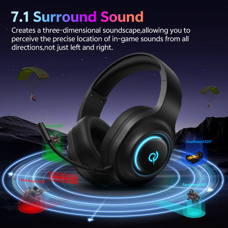 Casque de jeu QCY Heroad V200  - Gaming Headset Rgb avis et prix