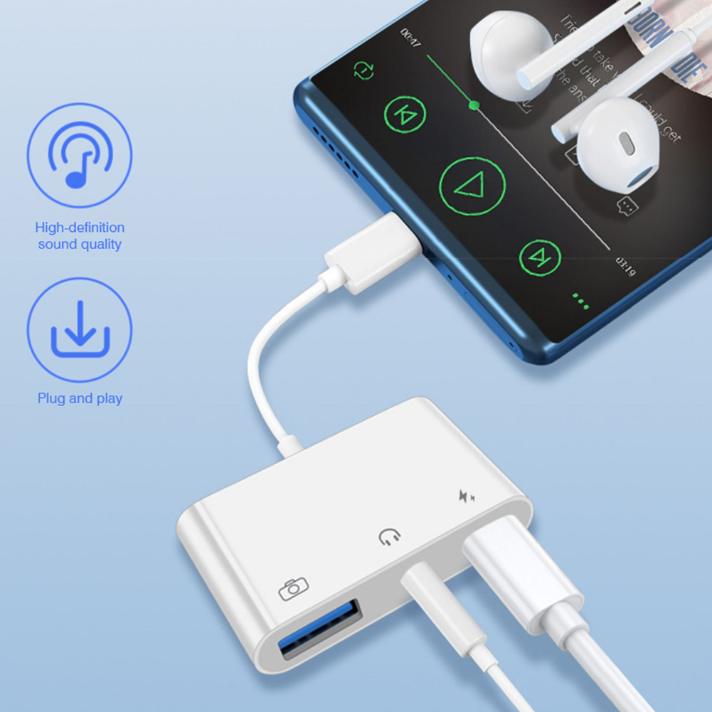Adaptateur audio 3-en-1 USB-C  - Earphone Splitter Jack avis et prix