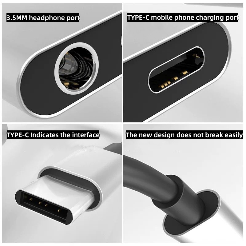 Adaptateur audio 2 en 1 type C - Audiophile Headphone Wired avis et prix