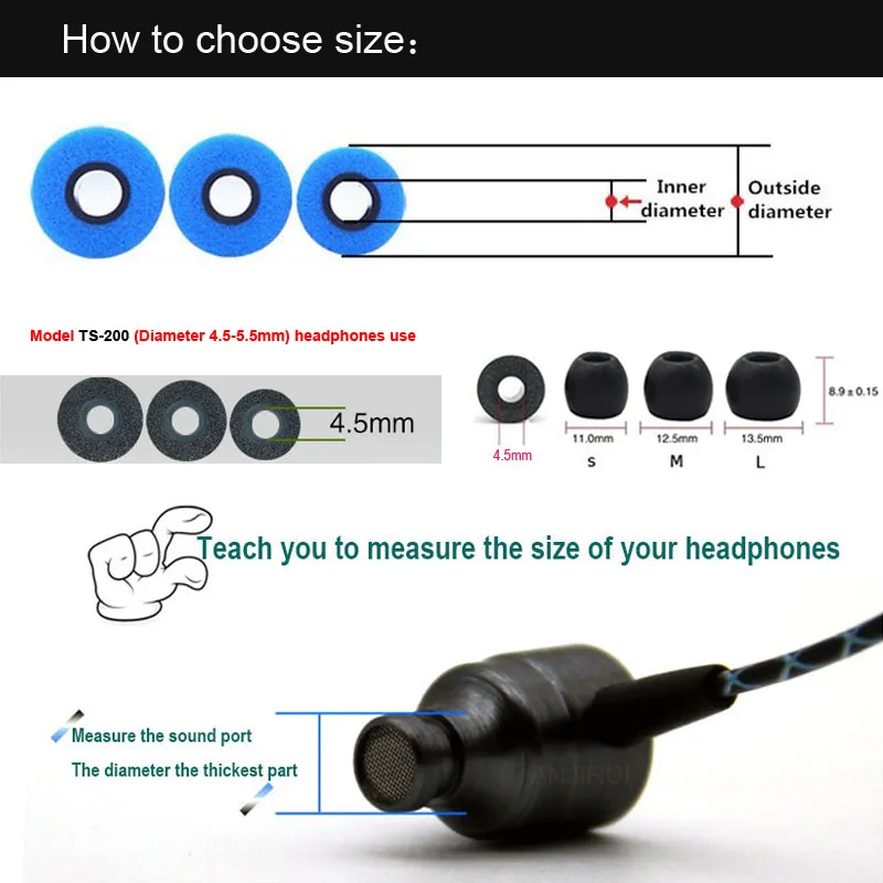 10 paires d'embouts auriculair - Earphone Foam Tip avis et prix
